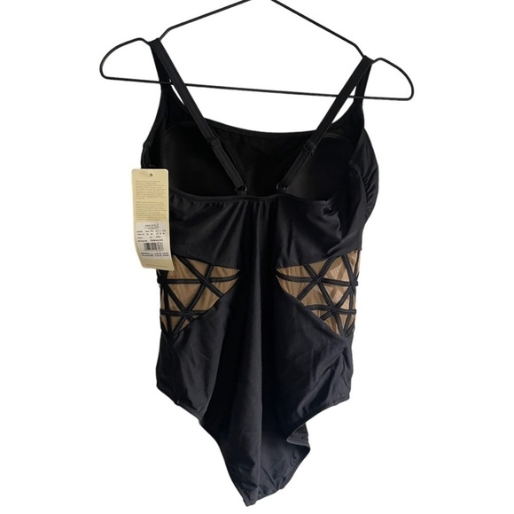 New! Profile‎ by Gottex Turkiz Side Cutout One-Piece Swimsuit Black - Picture 7 of 11